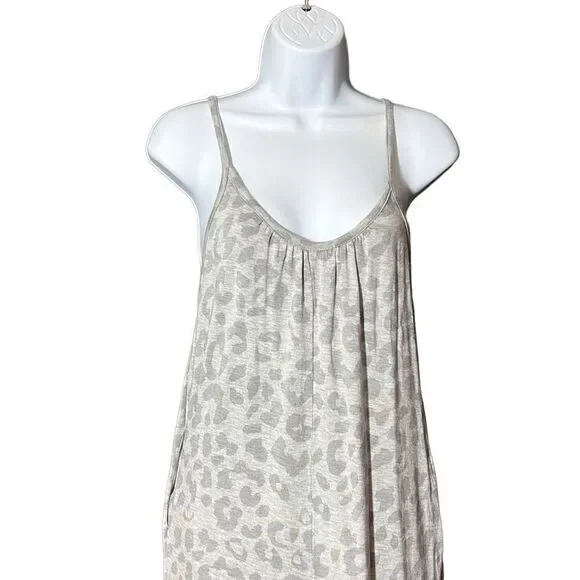 Antistar Women's Sleeveless Animal Print Gray Wide Leg Jumpsuit Size S - Picture 2 of 7